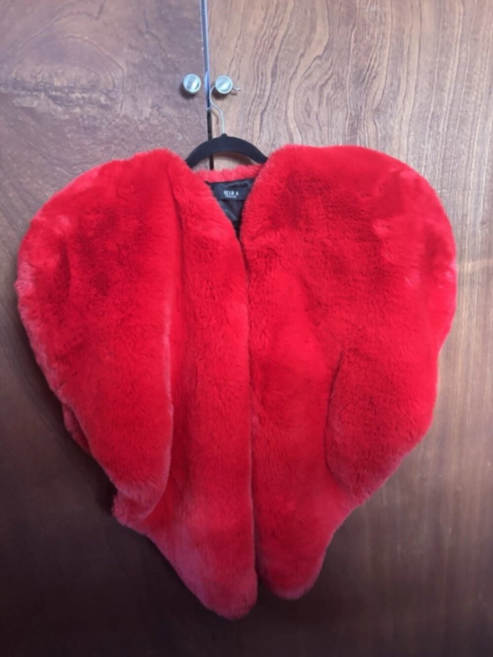 Akira 3D Heart Faux Fur Jacket